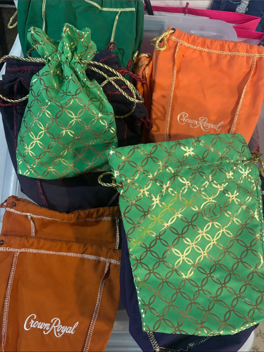 Set of 39 Crown Royal Velvet Drawstring Pouches - Picture 3 of 4